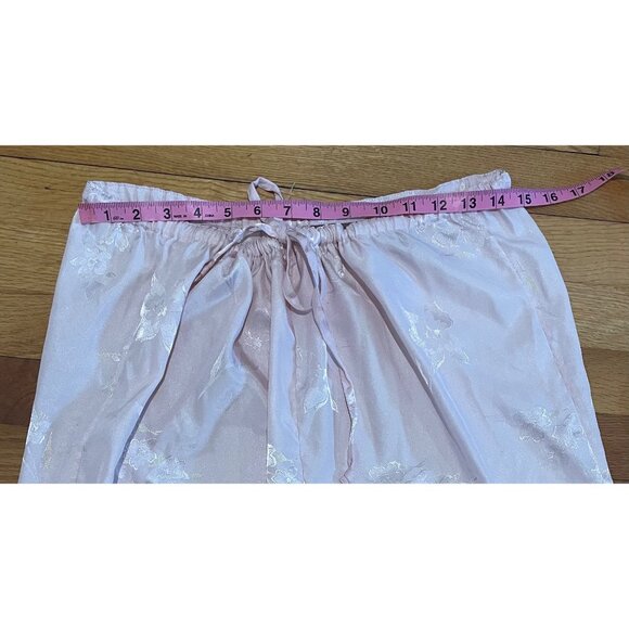 Vtg Valerie Stevens Womens Floral Satin Pajama Pants Size M Romantic Fairy Angel - Picture 4 of 12